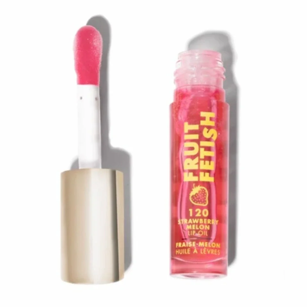 Milani Fruit Fetish Lip Oil 120 Strawberry Melon 0.14oz Sheer Warm Pink